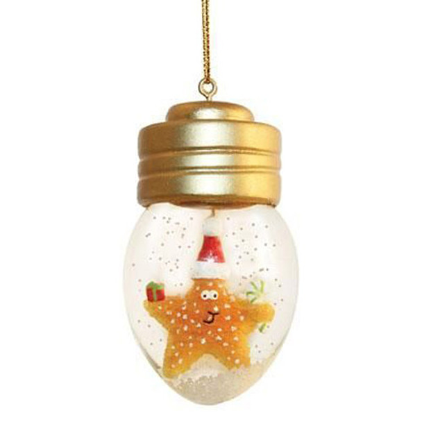 Starfish Christmas Ornament Snow Globe Style - 856-09