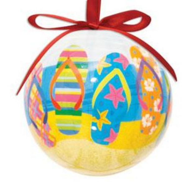 Flip Flops Ceramic Ball Christmas Ornament - 857-12