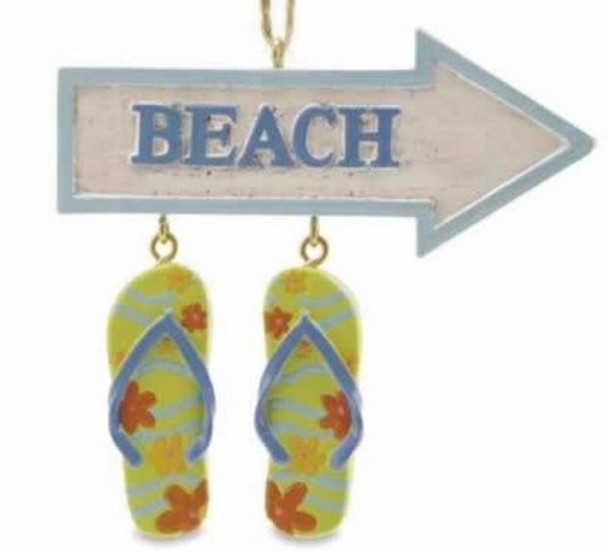 Flip Flops and Beach Theme Christmas Ornament - 866-35