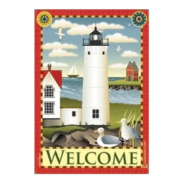 Welcome Lighthouse Standard House Flag - JFL066L