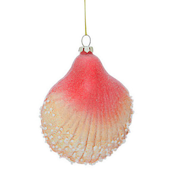 Sparkle Scallop Sea Shell Ornament - 3OT444-SC