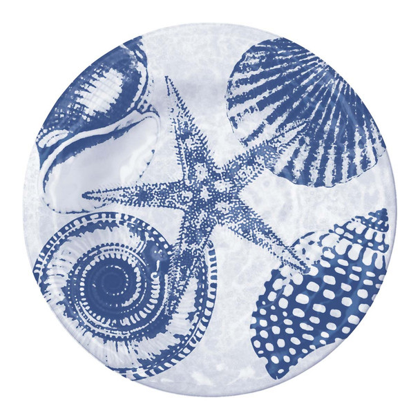 Blue Shells 7" Lunch Plate Melamine 22071