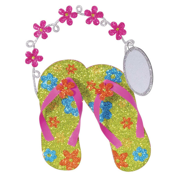 Glitter Shiny Flip Flop Christmas Ornament 875-07