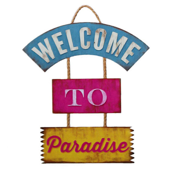 Welcome to Paradise Wooden Sign 30-00056