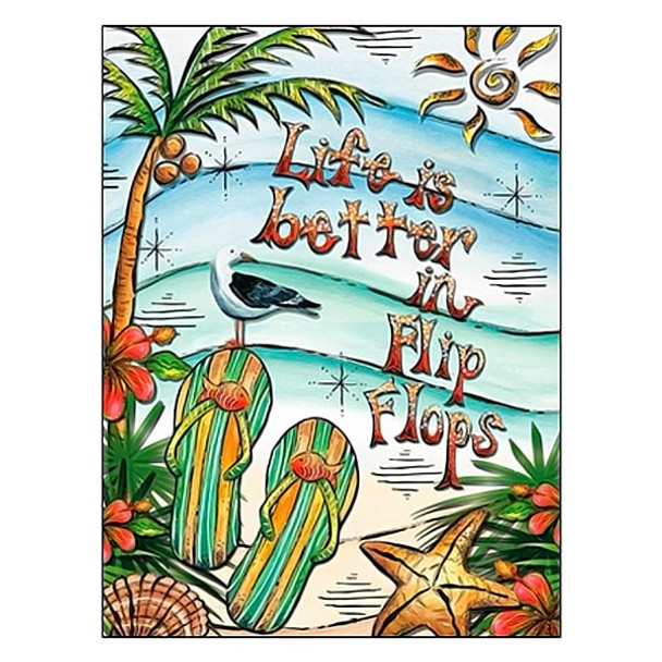 Life is better in Flip Flops Blank Card BKG14998