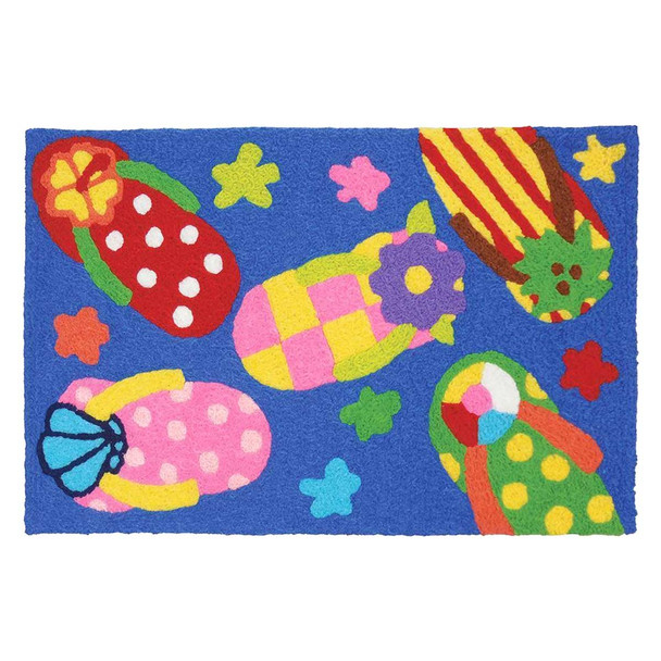 Fun Flip Flops Rug Indoor Outdoor Washable JB-CE034