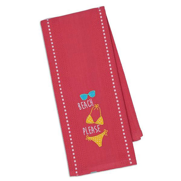 Bikini Embroidered Cotton Tea Towel - 28766