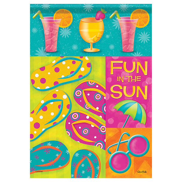 Summer Medley Fun in the Sun Flip Flop House Flag - 40"x 28" - 48195