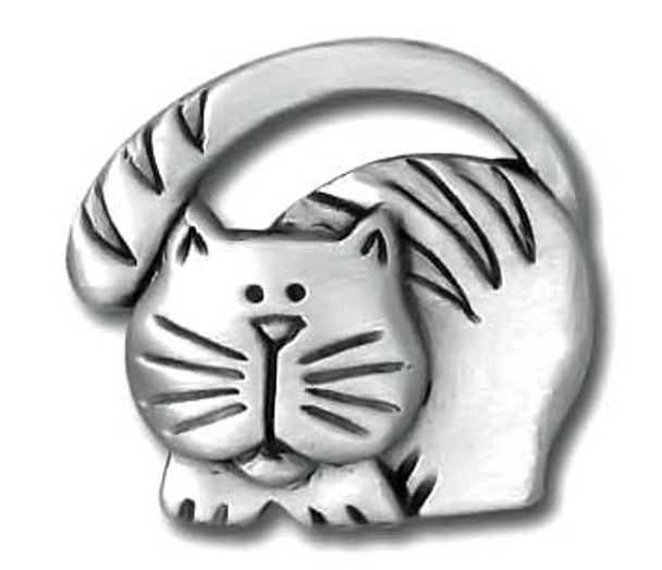 Cat with Tail Over Head Pin 3983CP
