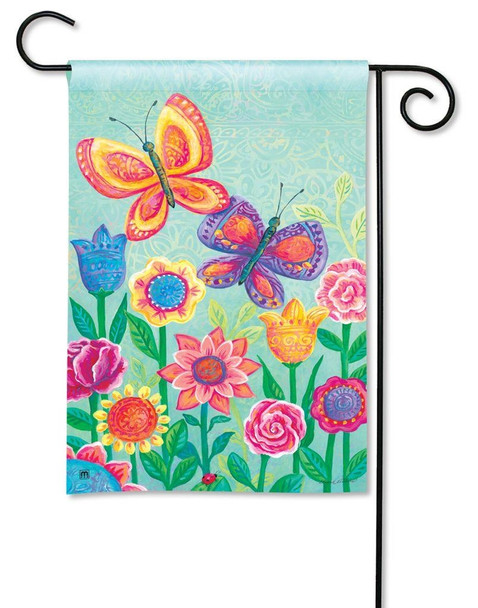 BUTTERFLY GARDEN GARDEN FLAG