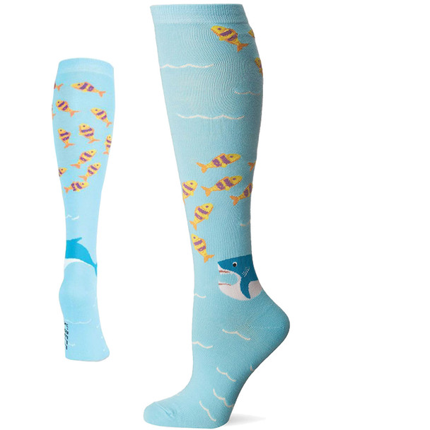 K. Bell Shark Snack Time Knee High Socks
