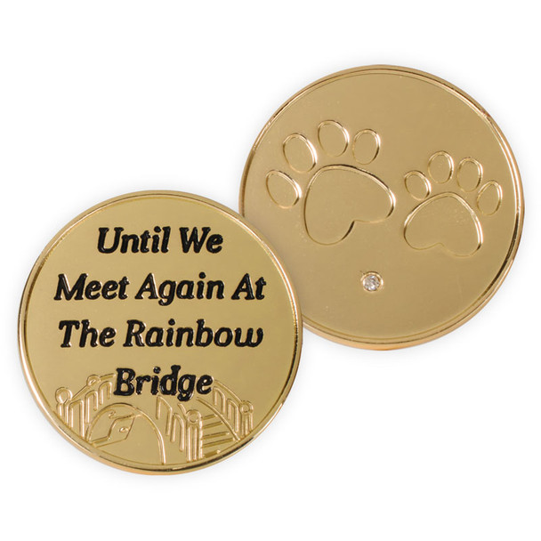 Until We Meet Again Paw Prints Memory Gold-tone Token Coin 49866