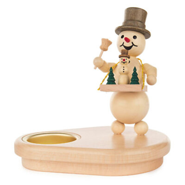 Snowman Holding Tray - Tealight Candle Holder