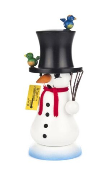 Snowman Freezing Weather with Birds German Smoker