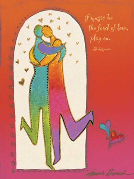 Laurel Burch Card  Anniversary - "Two Hearts" - AVG44855