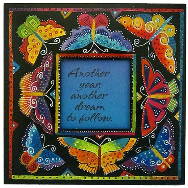 Laurel Burch Card Birthday - "Butterflies" Square - BDQ23403