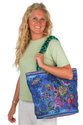 Laurel Burch Canine Family Large Scoop Tote