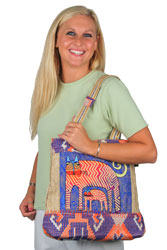 Laurel Burch Zig Zag Gatos Medium Tote 