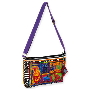 Laurel Burch Dog Tails Patchwork Medium Crossbody LB5213