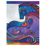 Laurel Burch Canvas Aquatic Mares Horses 12x16 Wall Art LB26009