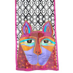 Laurel Burch Silk Scarf "Whiskered Cats"