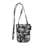 Laurel Burch Black White Polka Dot Wild Cats Quilted Cotton Small Flapover Crossbody Bag LB6342