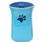 Blue Ceramic Treat Jar with Silicone Lid 40247B