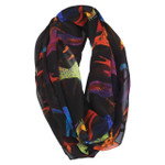 Laurel Burch Colorful Horses Artistic Infinity Scarf LBI217