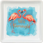 Colorful Flamingo Trinket Tray - Let's Flamingle - 35113