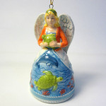 Angel Bell Sea Life Ornament Ceramic 860-32