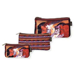 Laurel Burch Moroccan Mares 3 BAG SET Cosmetic Bags LB5333