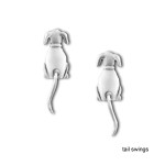 Dog Swinging Tail Earrings Pewter 1044/1EP