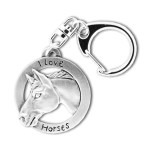 I Love Horses Pewter Key Chain 6054KP