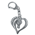 Horse Heart Pewter Key Chain 7431KP