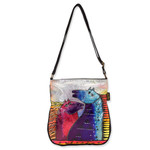 Laurel Burch Rainbow Mares Foiled Canvas Crossbody Tote – LB8071