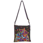 Laurel Burch Dogs and Papillons Canvas Small Crossbody Tote – LB8171