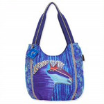 Laurel Burch Blue Batik Horse Canvas Scoop Tote – LB8180