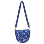 Laurel Burch Indigo Cats and Butterflies Canvas Flapover Crossbody Tote – LB8231C