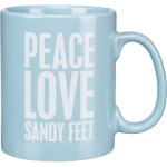 Beach Coffee Mug - Peace Love Sandy Feet - 20oz - 21642