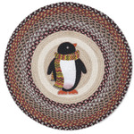 Penguin Round Braided Floor Mat Rug 27" - RP-587