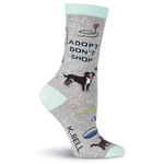 Women's Adopt Don't Shop Fun Crew Socks - KBWF18H019