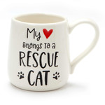 My Heart Belongs to My Rescue Cat Stoneware Mug - 6001250