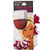 Pom Charm - Crimson/White (set of 4)
