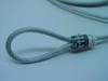 Port Inc NW3350L Noteworthy cable lock – close-up of looped end with Noteworthy branded cable crimp collar