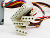 Compaq 270656-001 power supply – close-up of 20-pin ATX main connector and Molex peripheral connectors