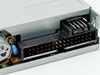 Mitsumi D359M3 rear connector closeup showing 34-pin edge connector and 4-pin power connector detail