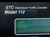 Bunyar-Malenfant 112 STC label detail showing 'STC Statistical Traffic Counter Model 112' text and LCD display