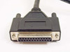 DB25 female connector end of the Copartner E119932 parallel Zip drive cable, close-up view