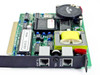 IBM SM-24HN/1 ISA fax modem card angled front view showing RJ-11 bracket ports TO JACK and TO PHONE and QC PASSED label