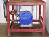 Alfa Laval Flow 140FBB blue rotary lobe pump body – front face view showing inlet and outlet ports